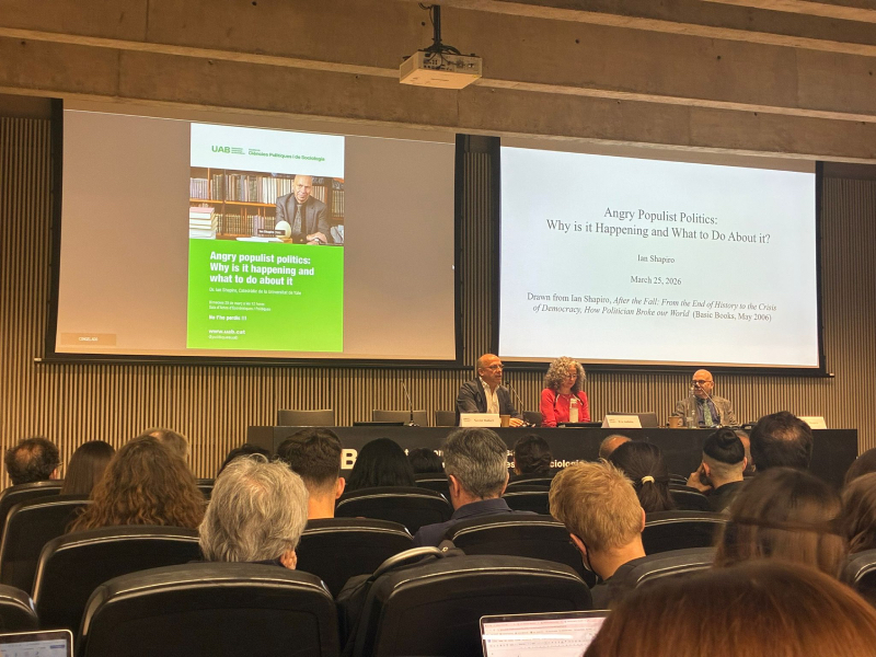 La conferència que el politòleg Ian Shapiro va oferir a la Facultat de Ciències Polítiques